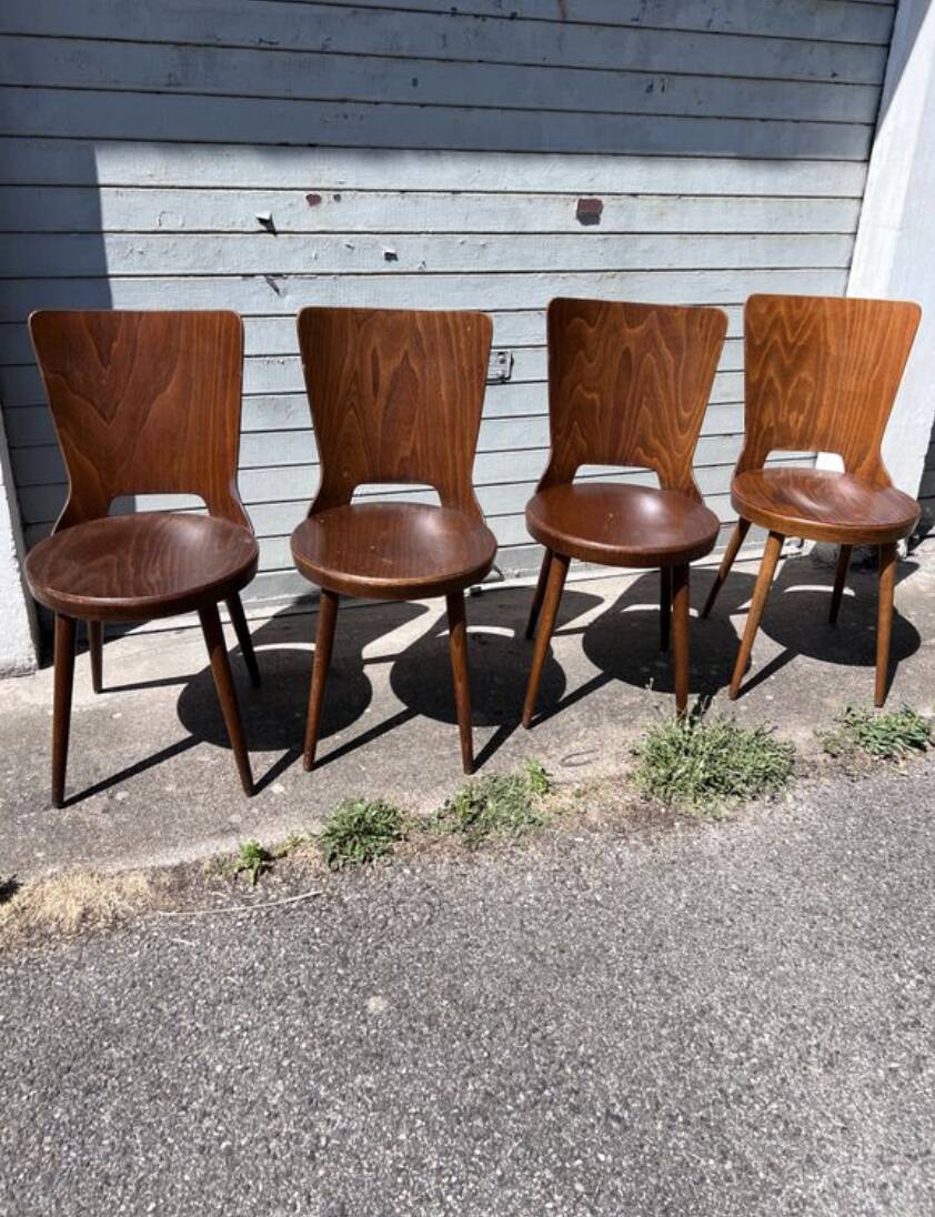 (Suite) 4 Bistro chairs Baumann (model Dove)
