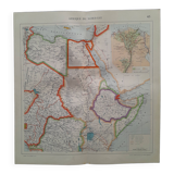 A geographical map from Atlas Quillet year 1925 map: North-East Africa Nile delta