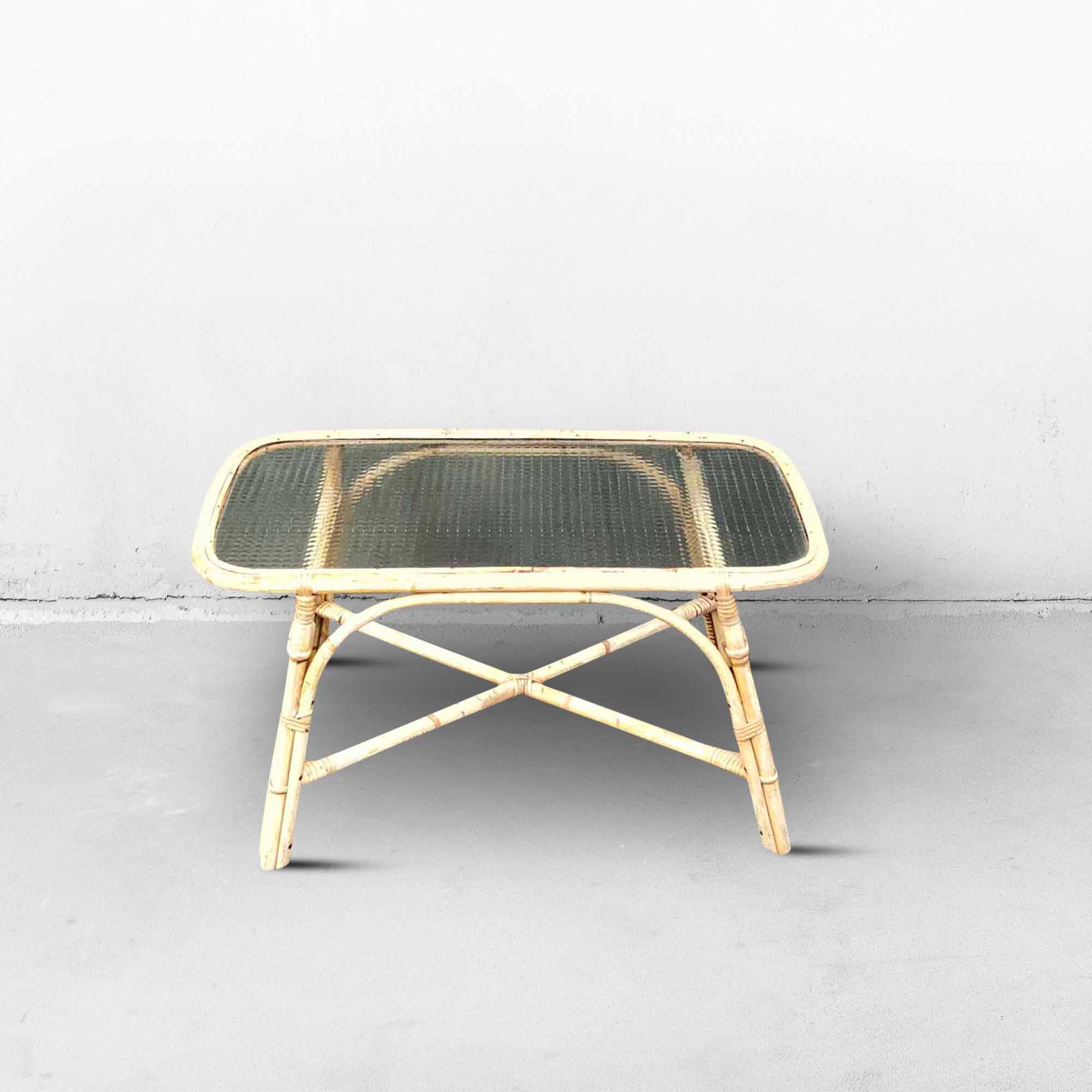 Vintage Bamboo Coffee Table