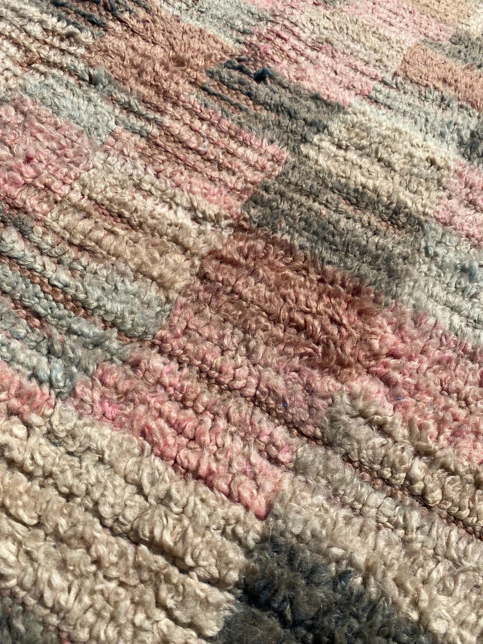 Modern berber rug boujad wool