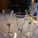 Set of 10 crystal walking glasses, eighteenth period, very beautiful condition.
