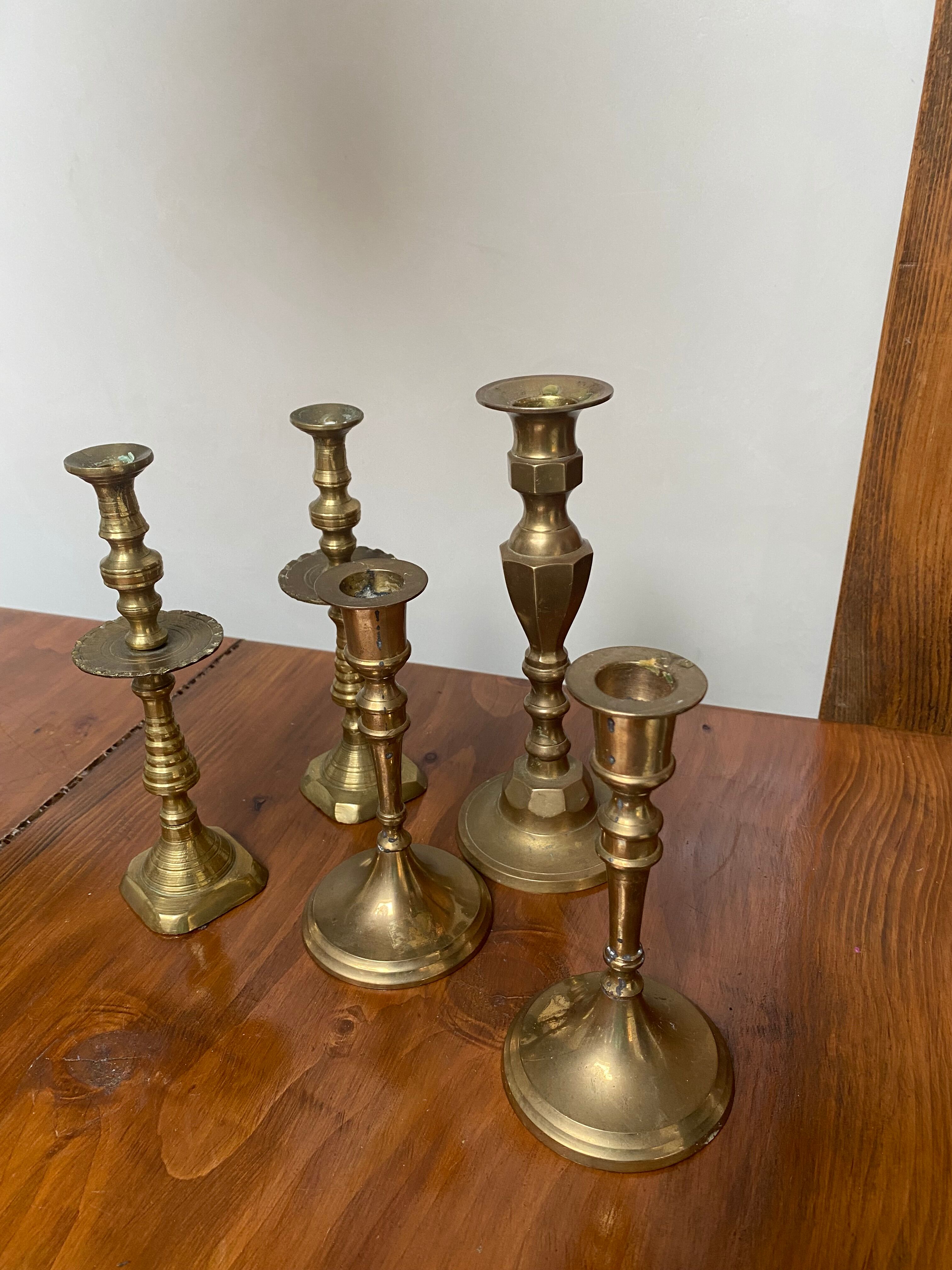 Brass candle holders