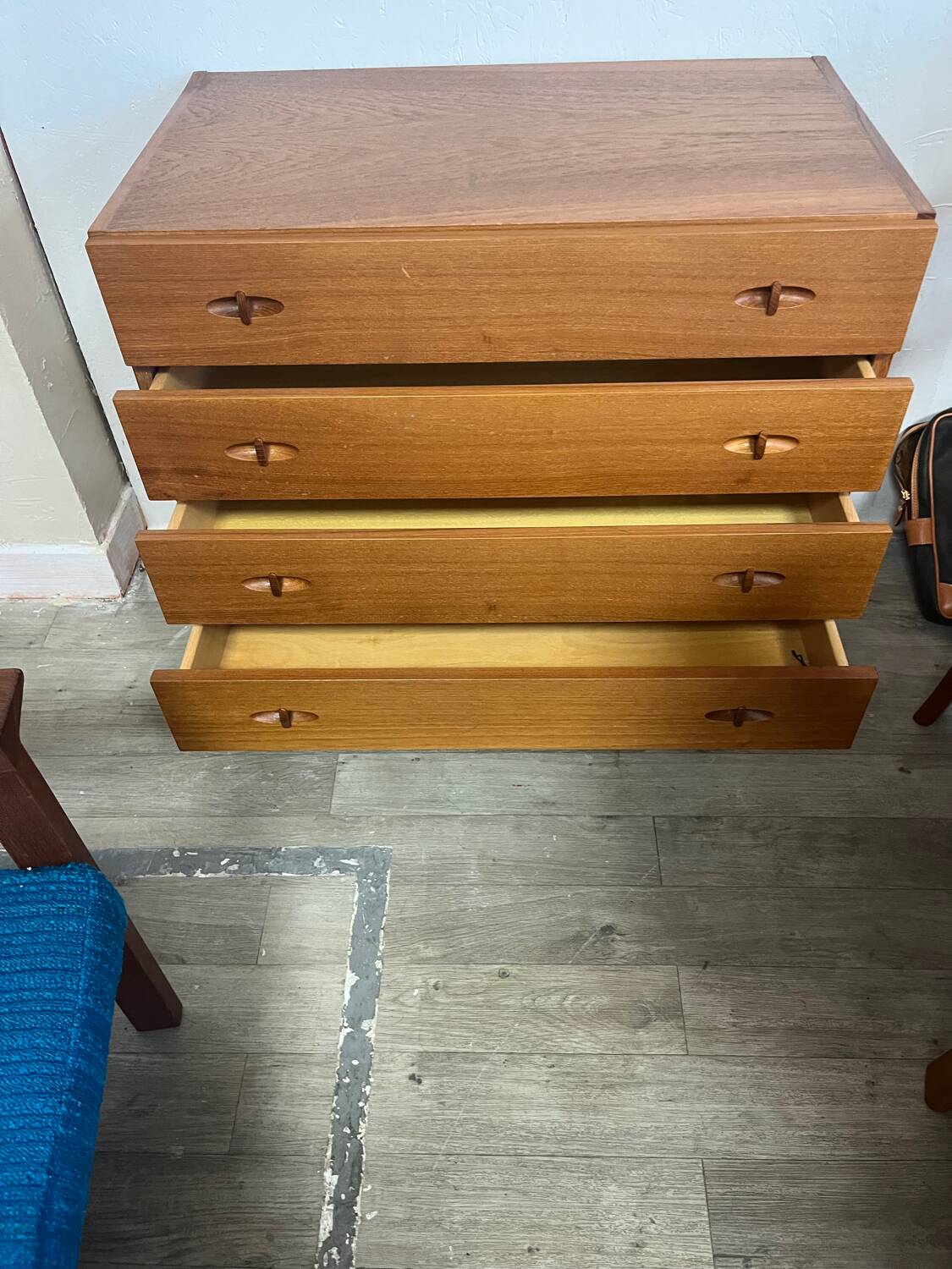 Scandinavian teak chest of drawers from the 1970s.