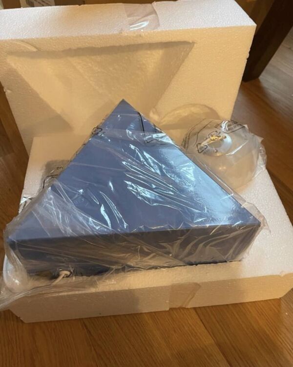 Lampe à poser Axel chay bleue Monoprix