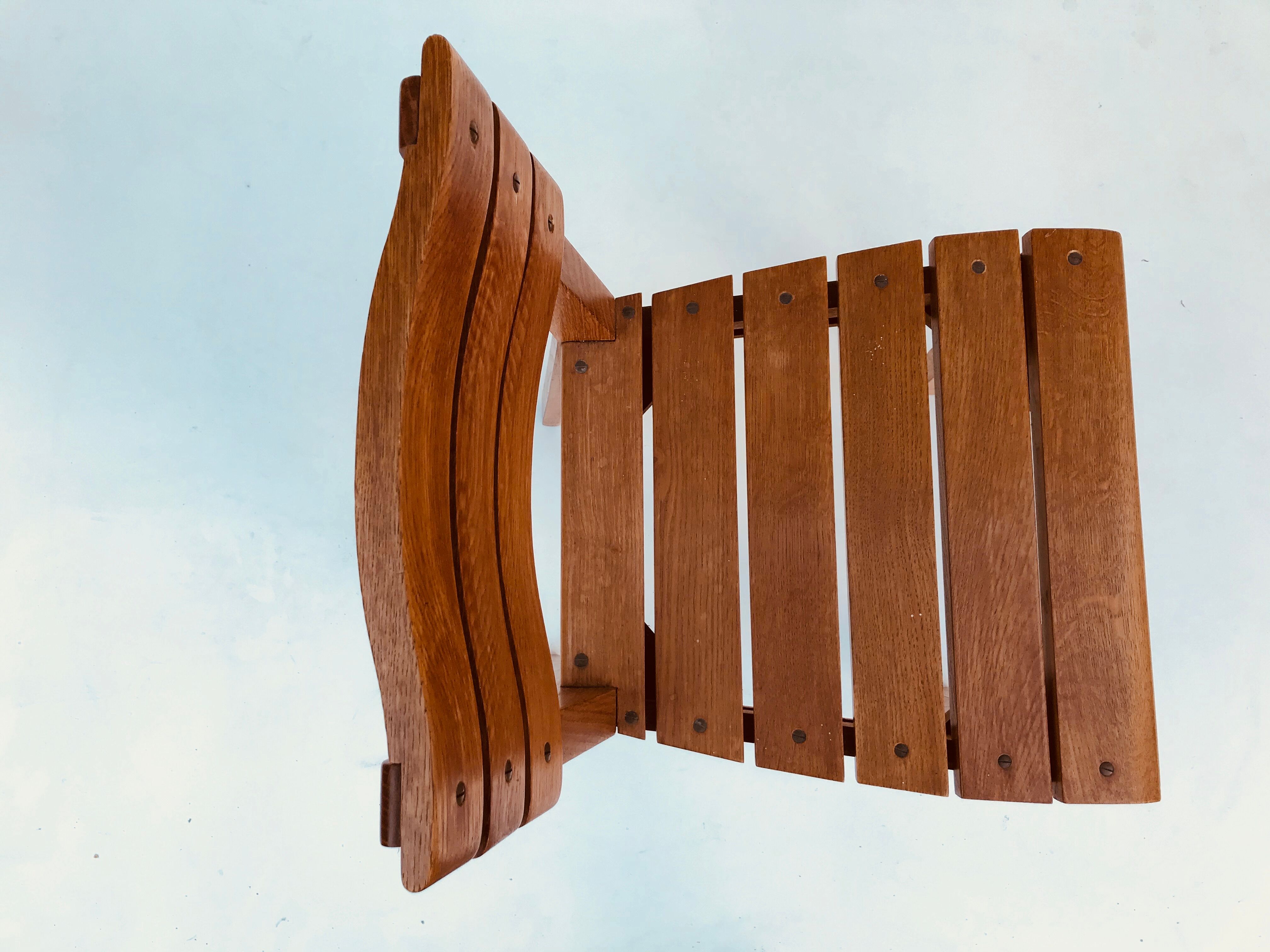 Suite of 6 oak chairs 1960