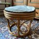 Vintage rattan pouf
