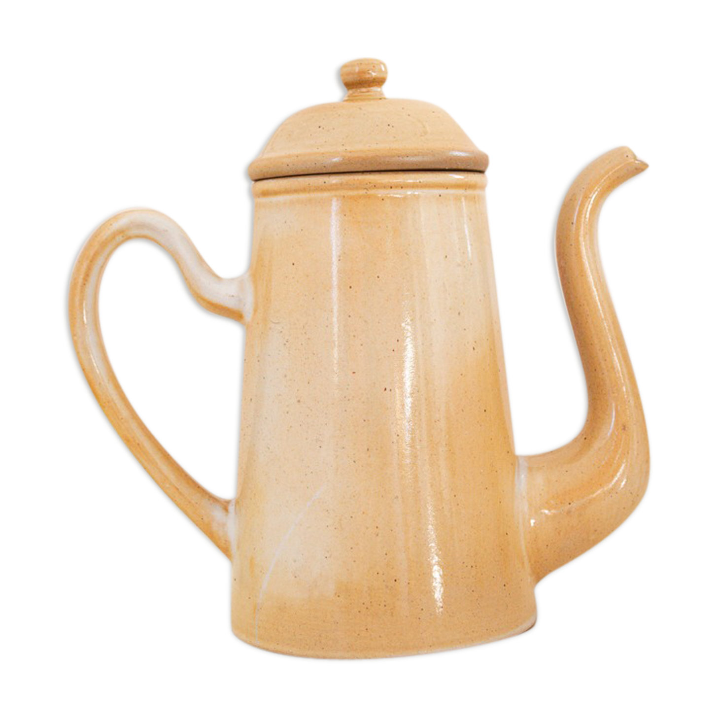 Vintage gooseneck sandstone teapot