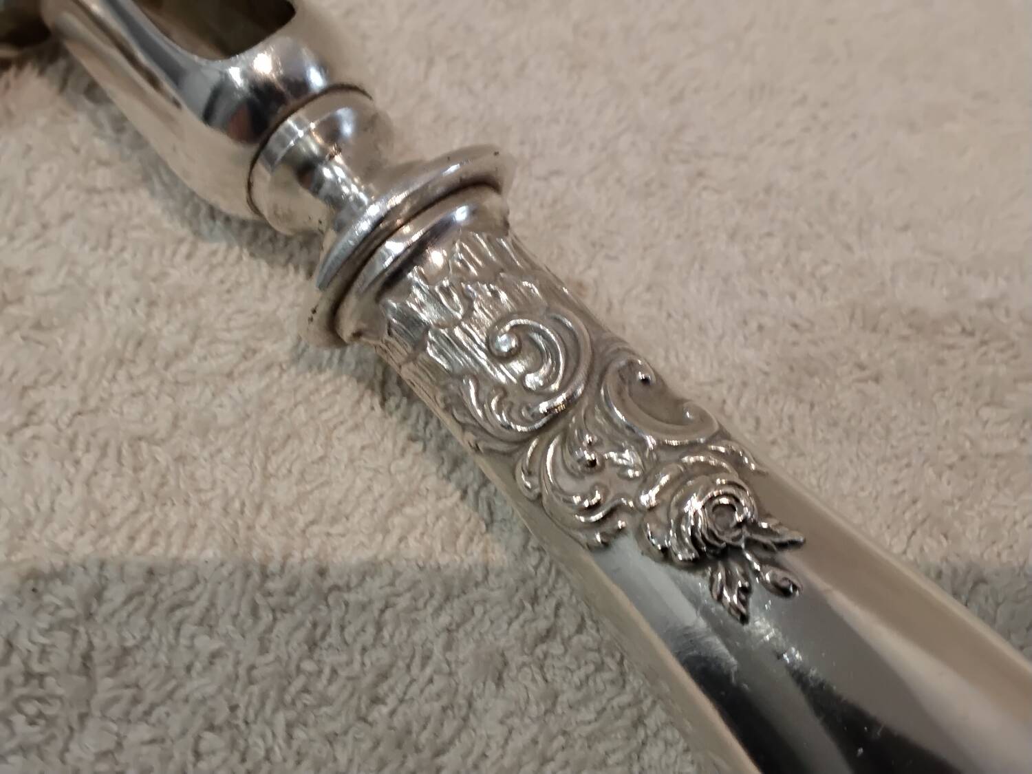 Some silver-plated handles, 950 Minerve, Rocaille style, Ravinet.