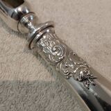 Some silver-plated handles, 950 Minerve, Rocaille style, Ravinet.