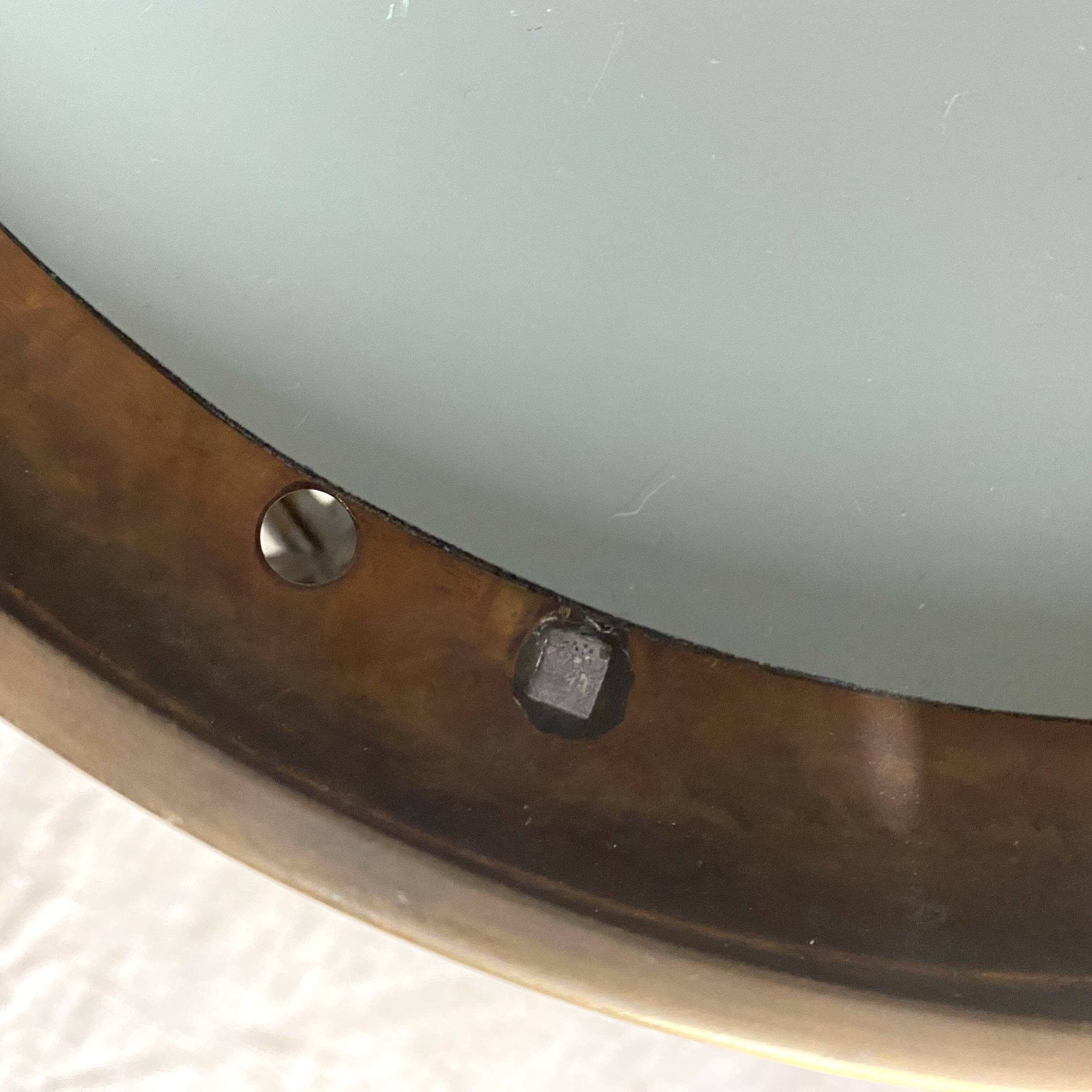 Faceted glass and brass ceiling light