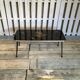 Vintage retro coffee table with black dansette legs