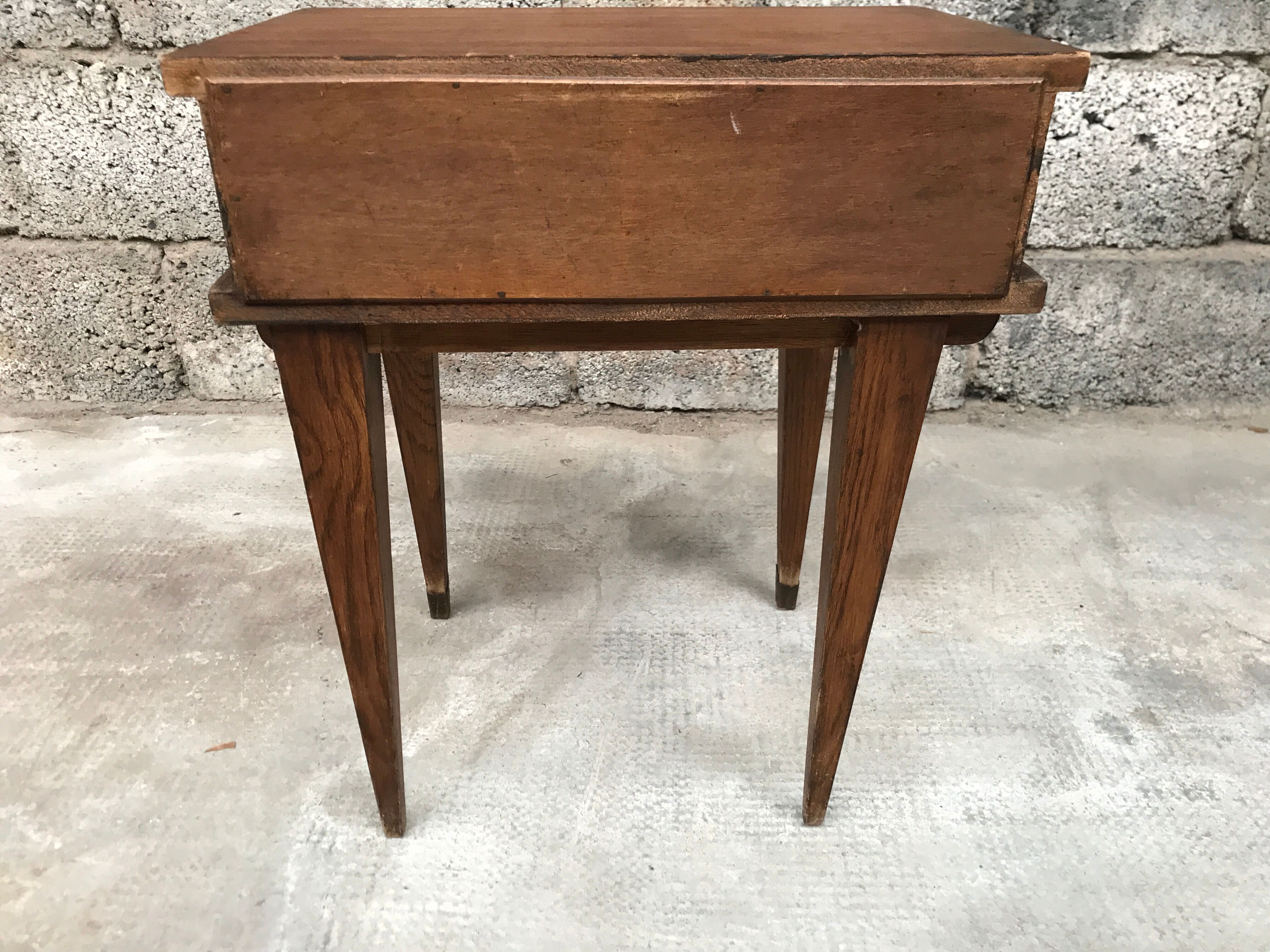 Bedside bedside table end of vintage 1950 vintage sofa - oak - retro bedside