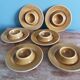 Tulowice egg cups, Poland, caramel and mustard glaze