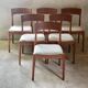 Set of 6 Henning Kjærnulf chairs for KS Møbler in teak, Denmark 1960