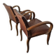 Leather bridge chairs