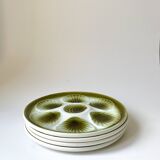 4 vintage Moulin des Loups oyster plates