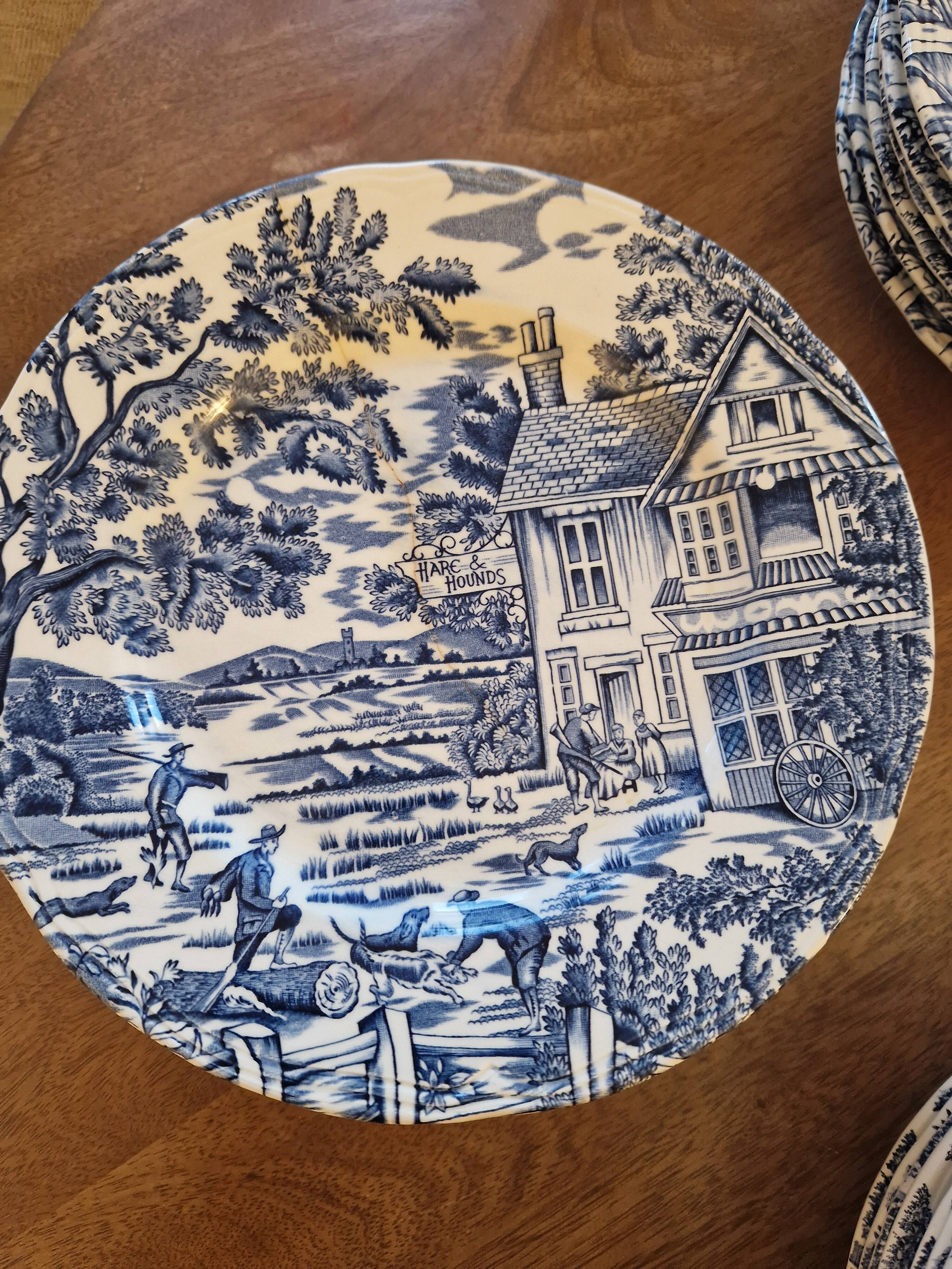 Vintage tableware "English style" Lunéville – Hunters & Pub Hare & Ho