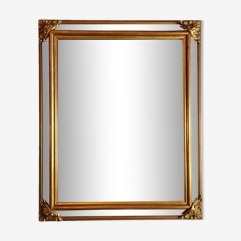 Miroir biseauté vintage de style vénitien à parecloses 74 cm