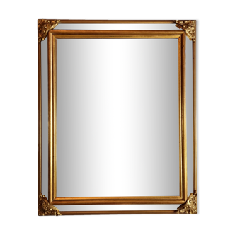 Vintage Venetian style beveled mirror with parecloses, 74 cm