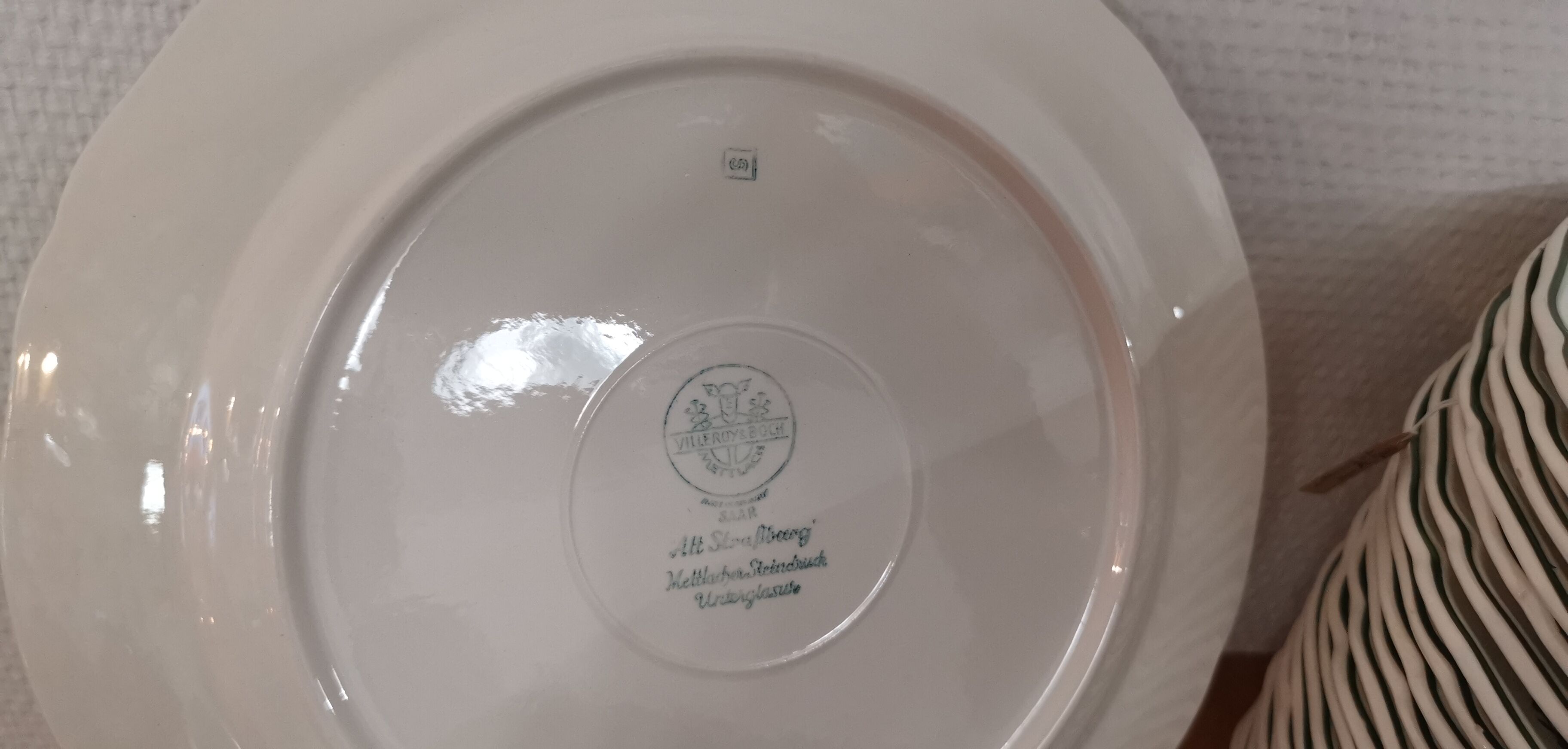 Set of 6 old flat ceramic plates VILLEROY and BOCH "Alt Strassburg"