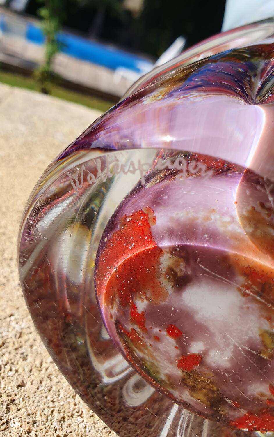 Waltersperger spun glass vase