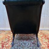 Fauteuil chesterfield cuir vert