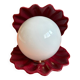 Burgundy ceramic shell lamp