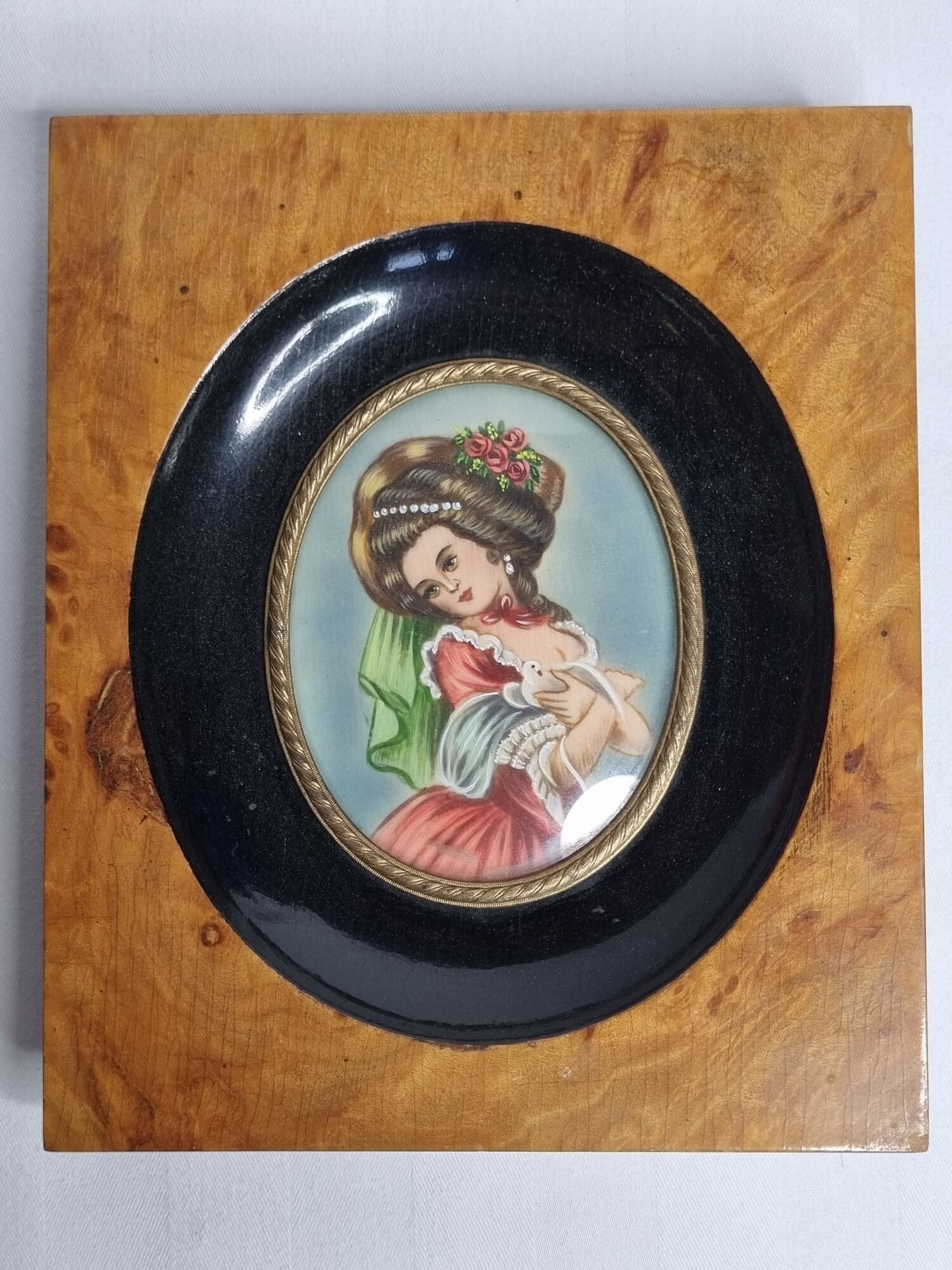 Pair of miniatures of the nineteenth century signed Jane after Fragonard