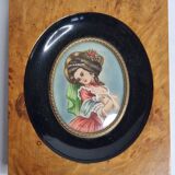 Pair of miniatures of the nineteenth century signed Jane after Fragonard