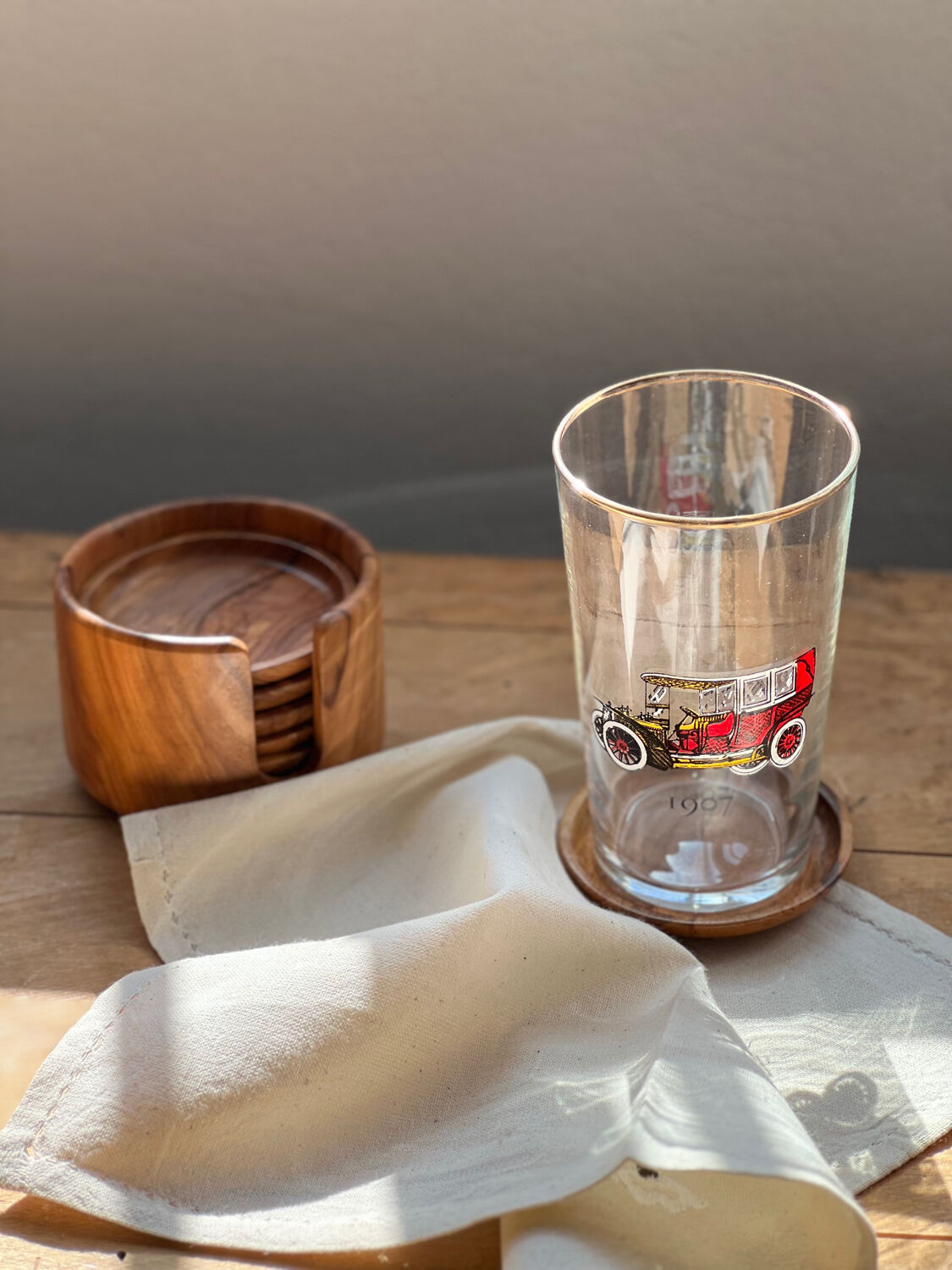 Set dessous de verre en bois d’olivier Espagne