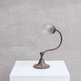 Antique Metal Frosted Glass Desk Lamp