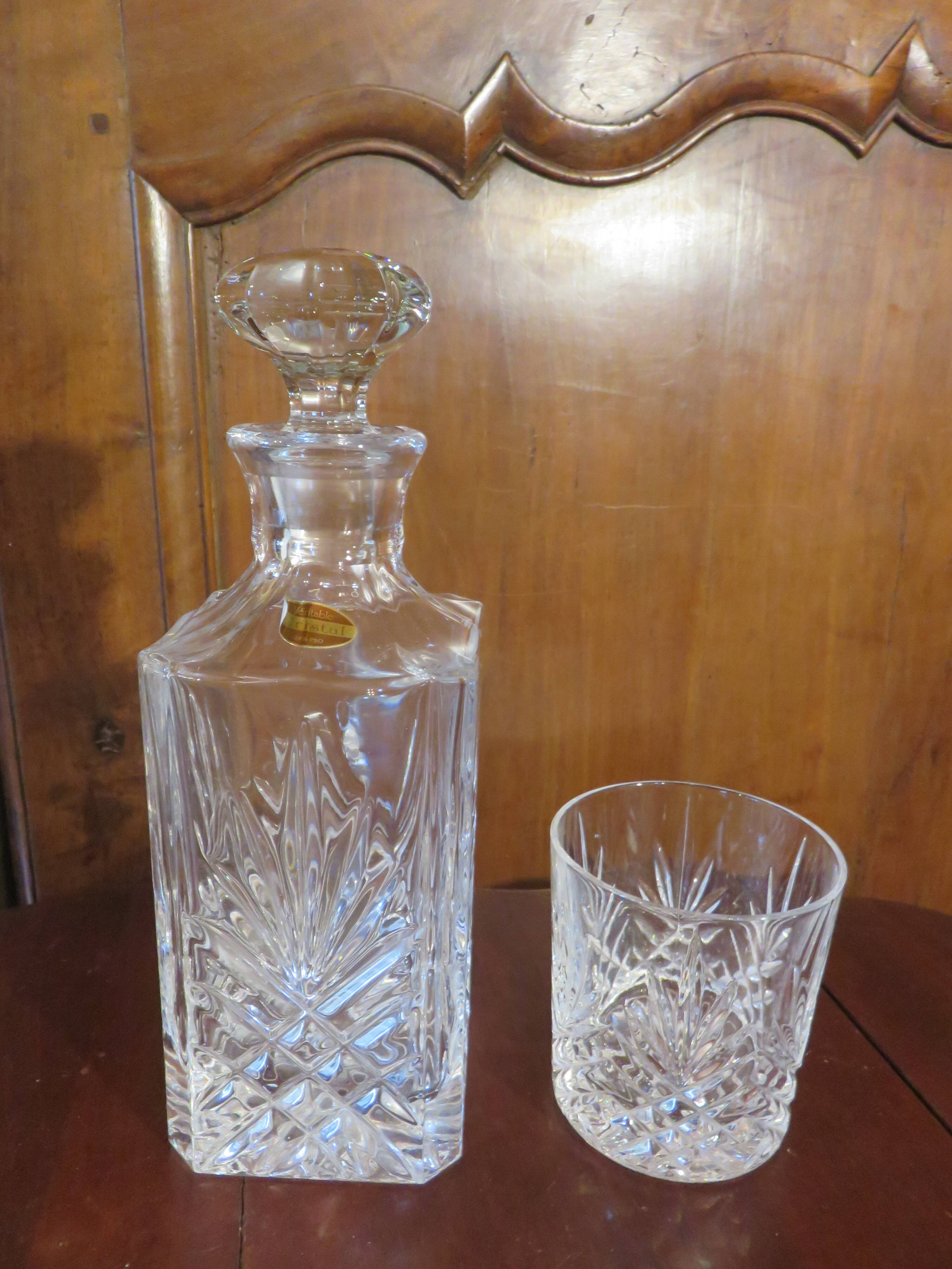 12 Crystal whisky glasses