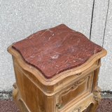Louis XV bedside table, marble top