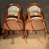 Paire de fauteuil tapissés style Louis XVI