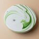 Vert Murano glass swirl bowl by Sergio Asti for Venini, Italian 1970s