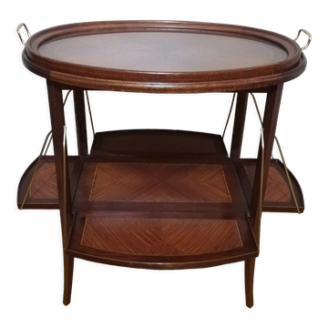 Art deco dessert in mahogany and marquetry