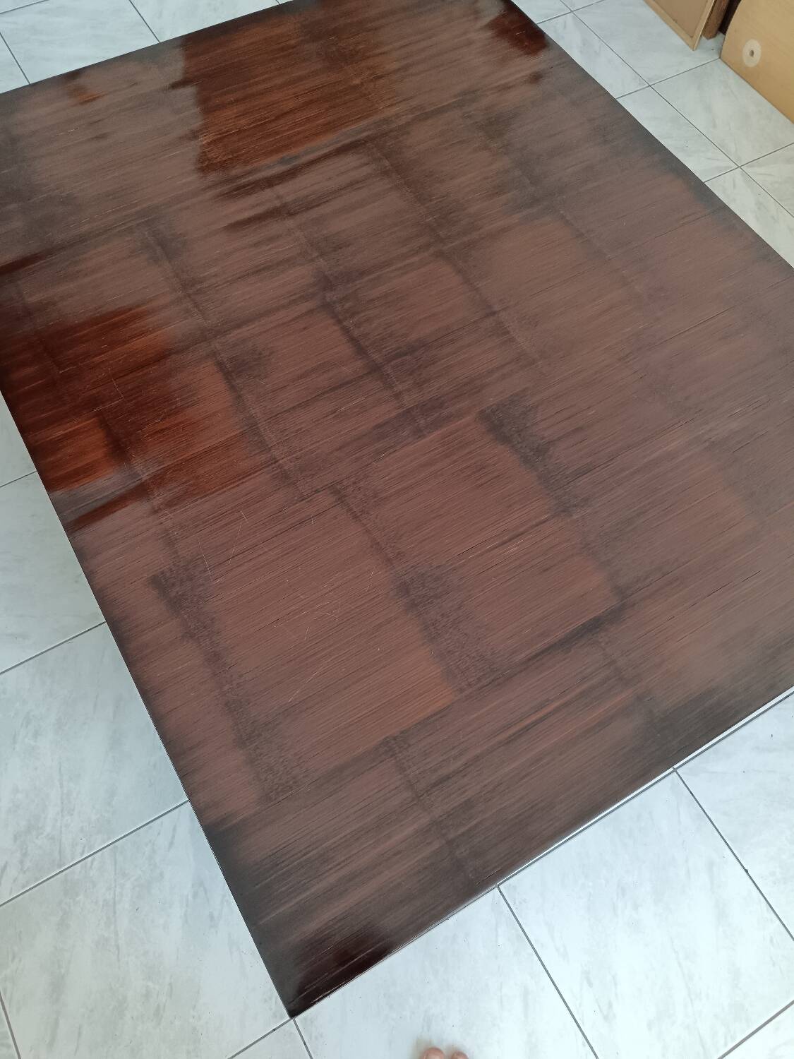 Table Basse Axel Vervoordt Bois E Bambou Laque Belgique 1980