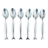 6 cuillères à soupe vintage en inox – modèle queue de poisson