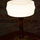 Mid-Century Table Lamp in Walnut, Brass and Glass, Czech, 1960s