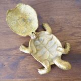 Brass turtle ashtray