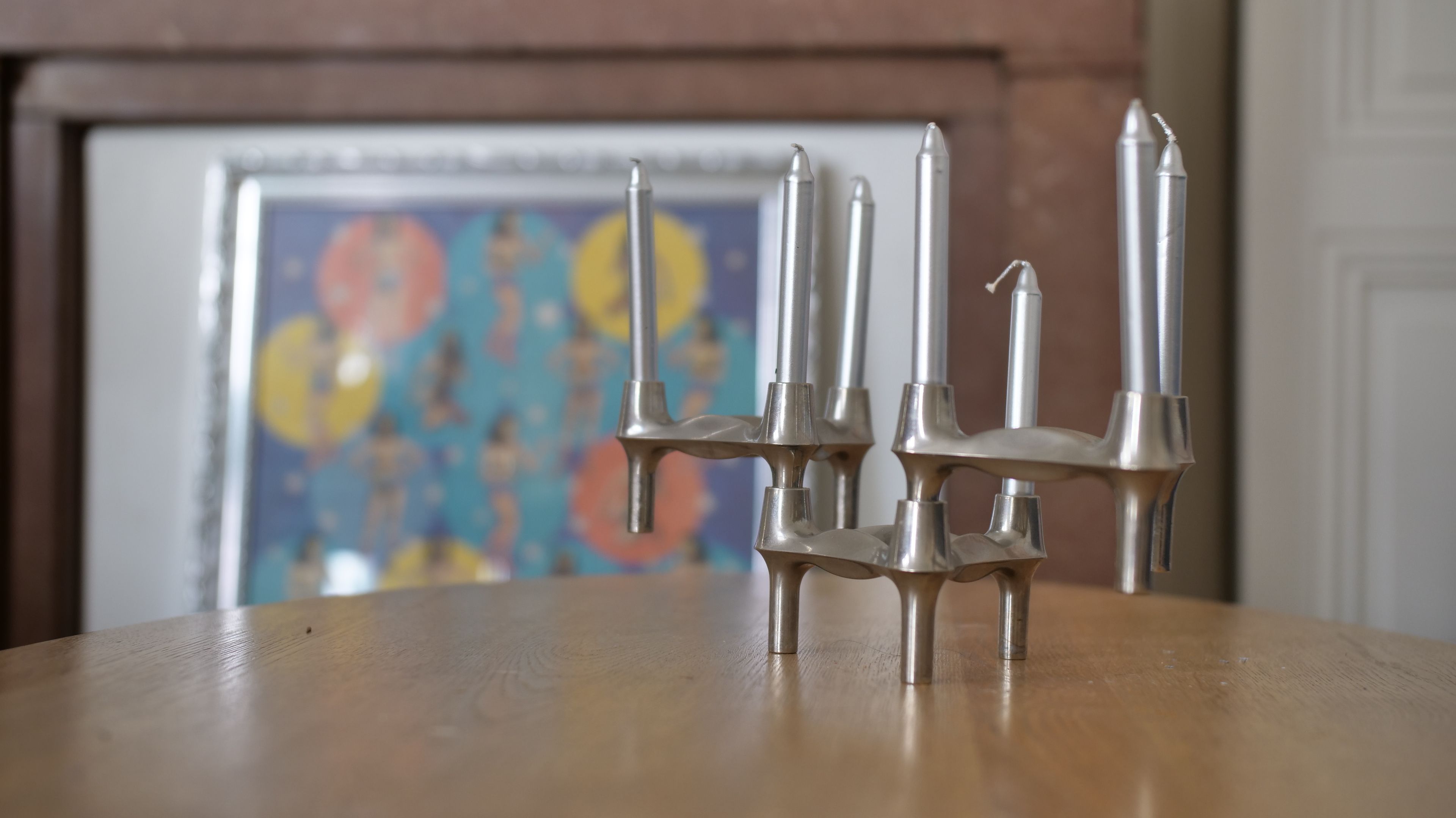 Set of 3 modular candlesticks "Bmf" 1970 by Fritz Nagel - Ceasar Stoffi