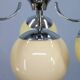 Art Deco chrome and champagne glass chandelier, Czechoslovakia, 1930s