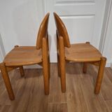 Pair of pine chairs, designed by Rainer Daumiller, Denmark 1970s