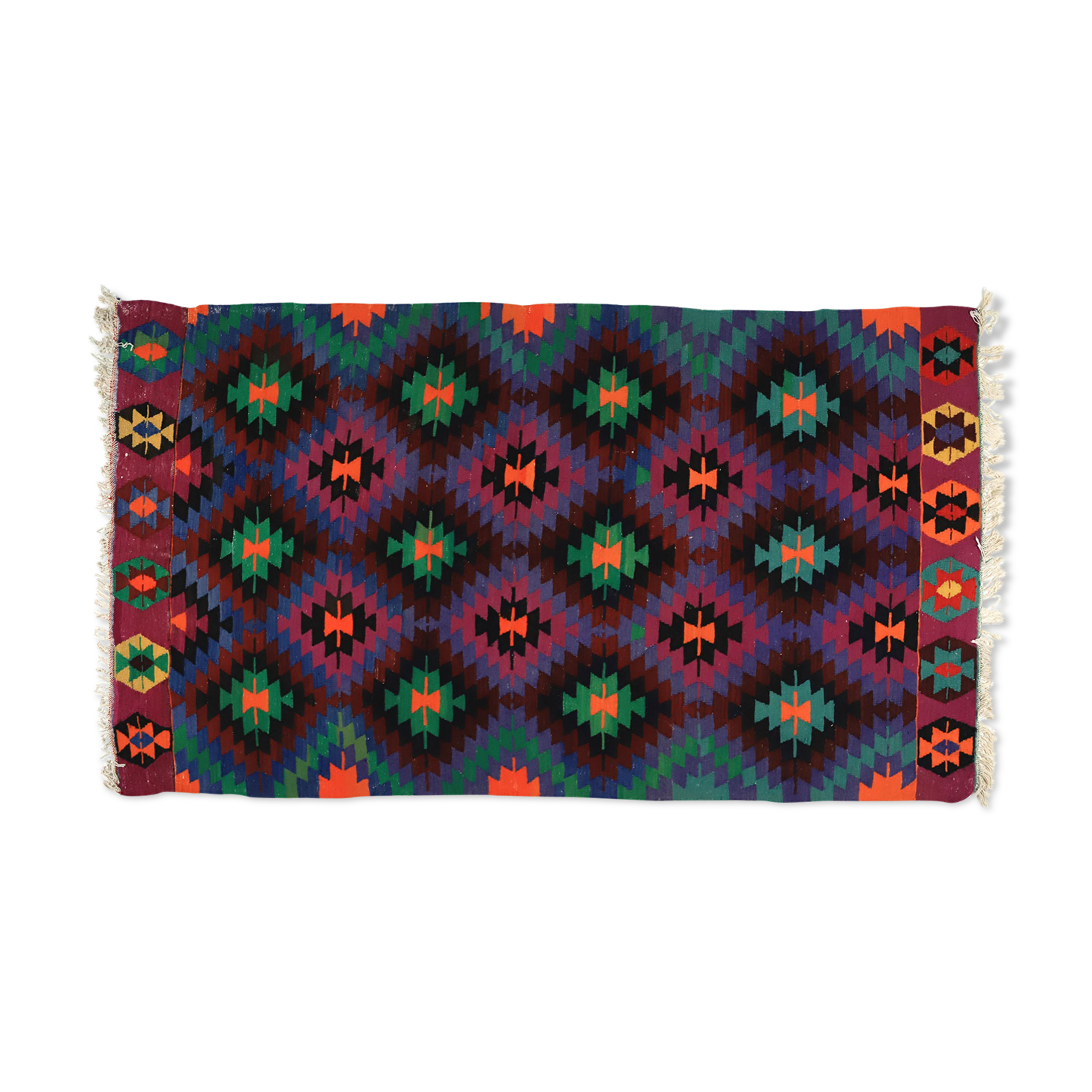 Anatolian handmade kilim rug 283 cm x 163 cm