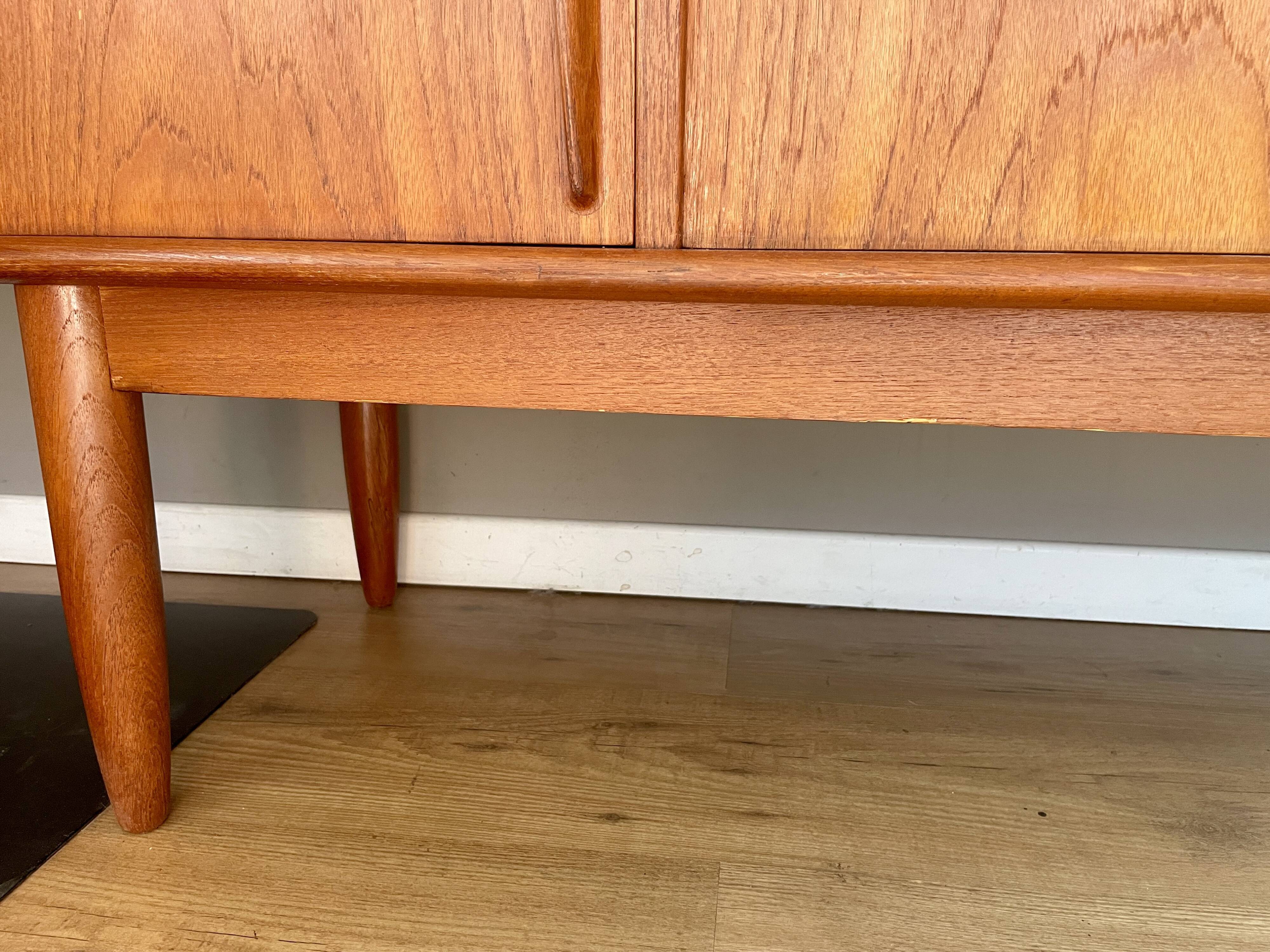 Vintage Scandinavian teak row by Bernhard Pedersen for Samcom, 1960s