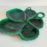 Vintage Glazed Ceramic Barbotine Dish