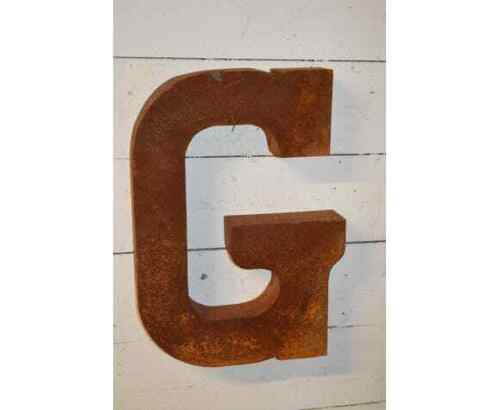 Industrial letter "G" made of iron