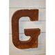 Industrial letter "G" made of iron