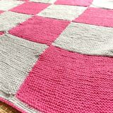 Crochet plaid, vintage blanket 80X90cm