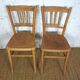 Paire de chaises bistrot Luterma bois brut